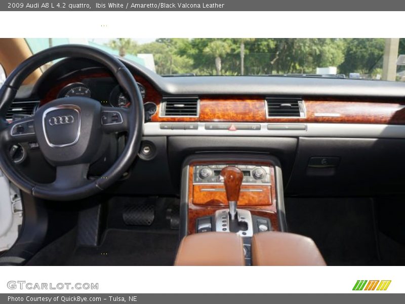 Ibis White / Amaretto/Black Valcona Leather 2009 Audi A8 L 4.2 quattro
