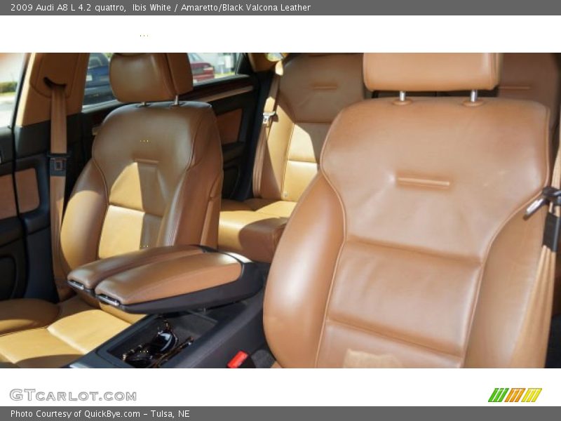 Ibis White / Amaretto/Black Valcona Leather 2009 Audi A8 L 4.2 quattro