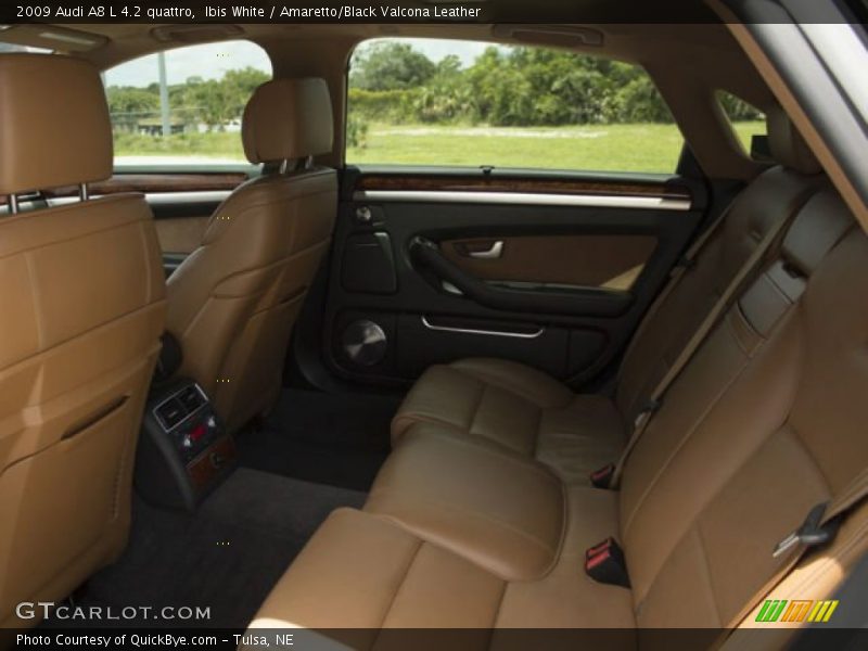 Ibis White / Amaretto/Black Valcona Leather 2009 Audi A8 L 4.2 quattro