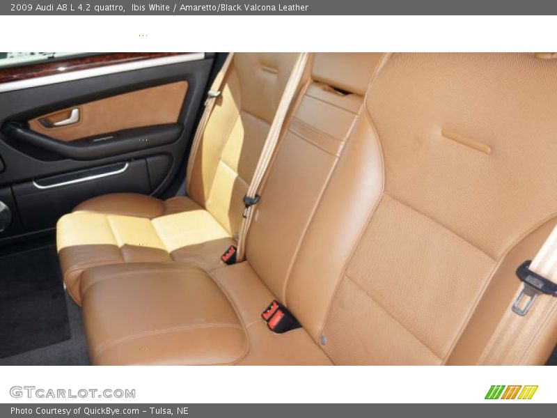 Ibis White / Amaretto/Black Valcona Leather 2009 Audi A8 L 4.2 quattro