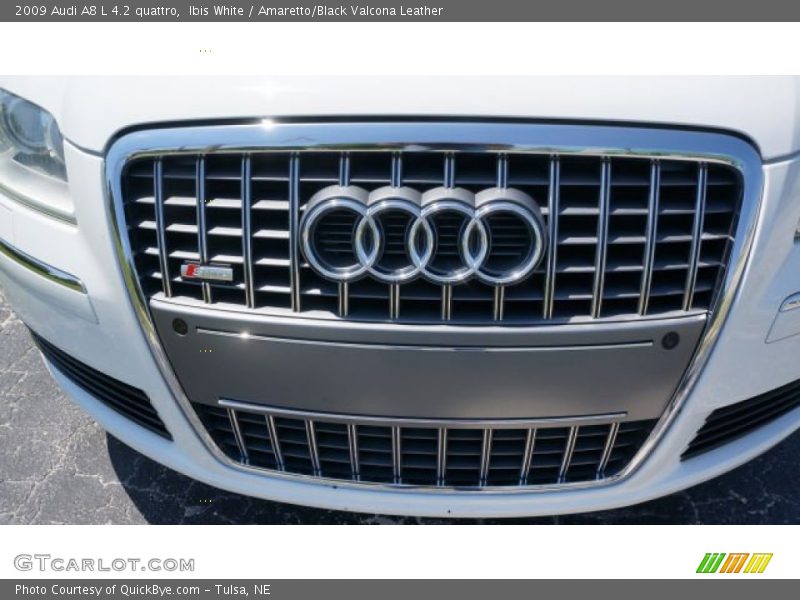 Ibis White / Amaretto/Black Valcona Leather 2009 Audi A8 L 4.2 quattro