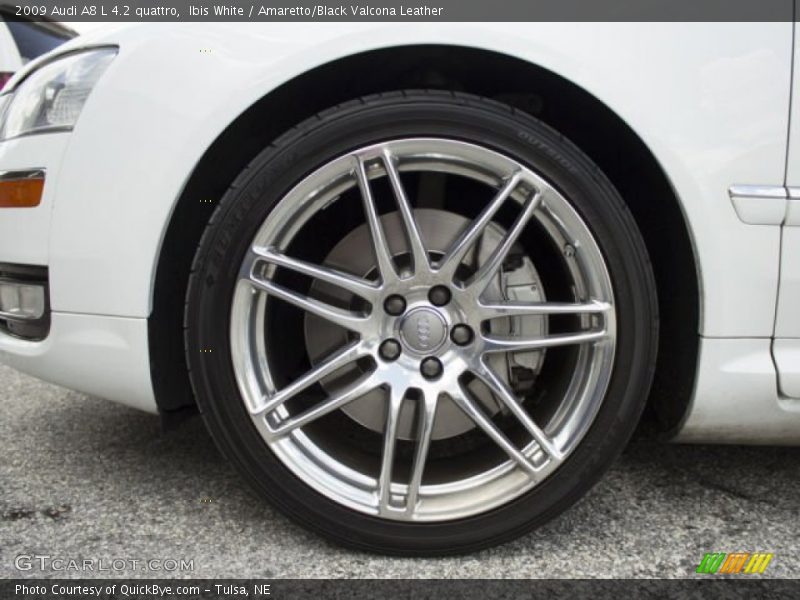 Ibis White / Amaretto/Black Valcona Leather 2009 Audi A8 L 4.2 quattro