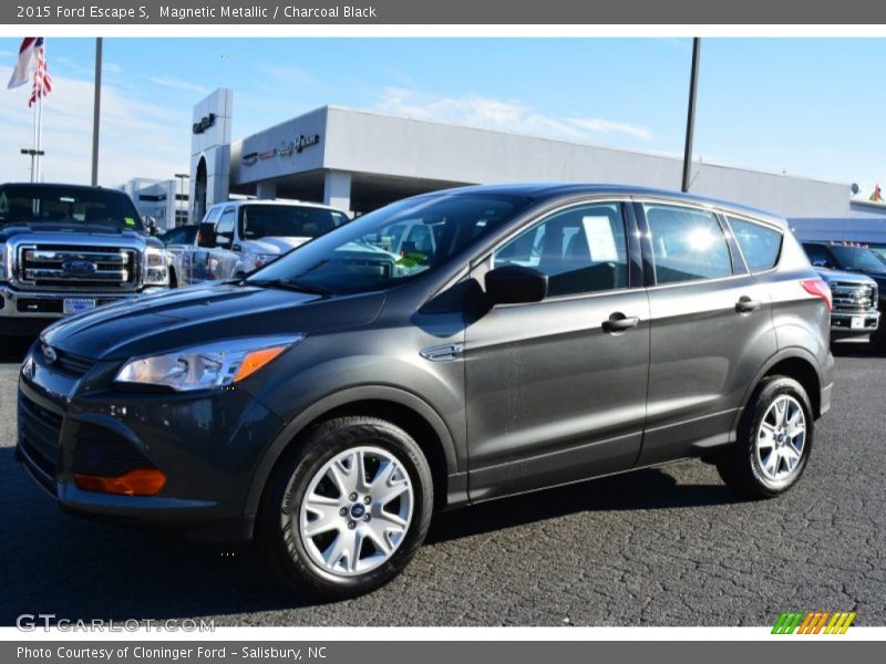 Magnetic Metallic / Charcoal Black 2015 Ford Escape S