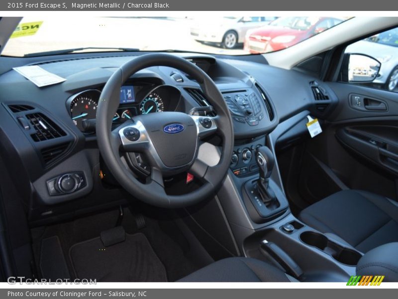 Magnetic Metallic / Charcoal Black 2015 Ford Escape S