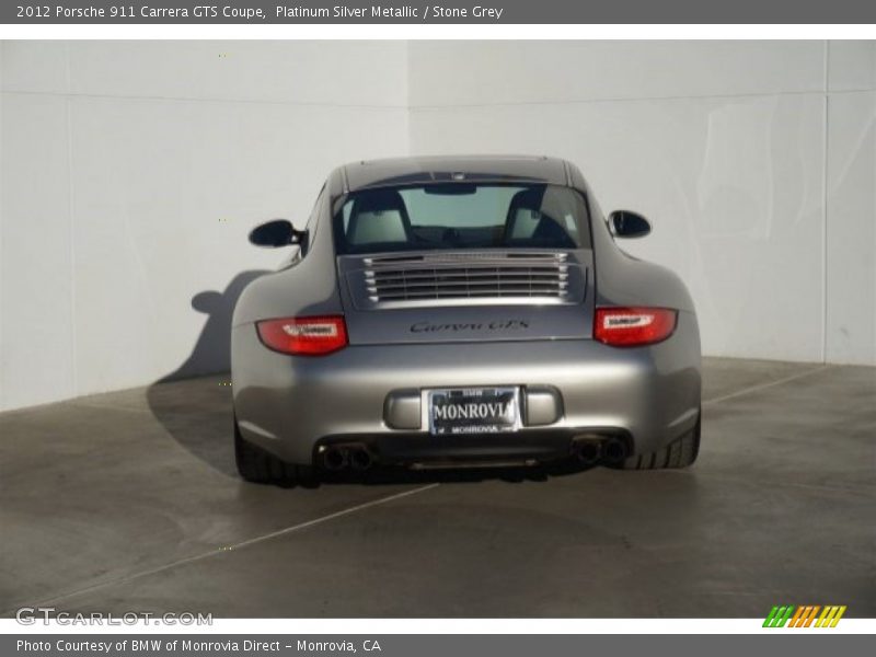 Platinum Silver Metallic / Stone Grey 2012 Porsche 911 Carrera GTS Coupe