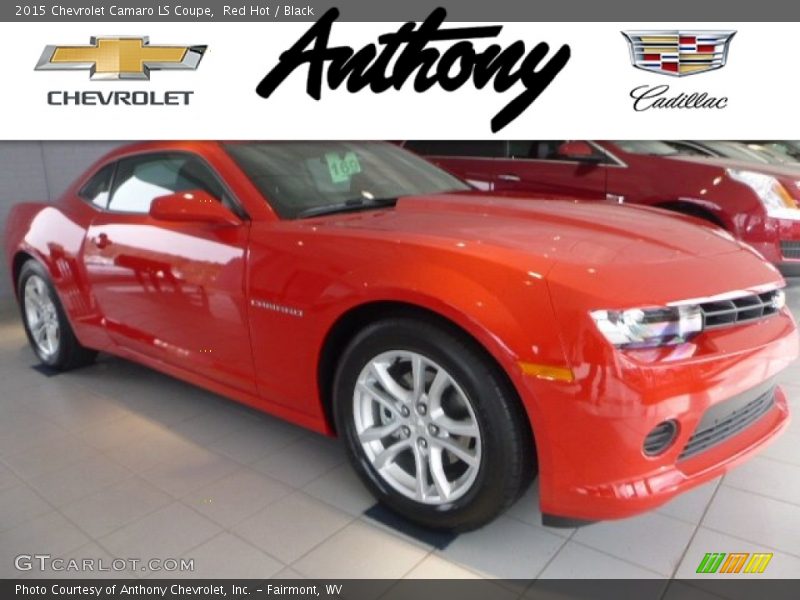 Red Hot / Black 2015 Chevrolet Camaro LS Coupe