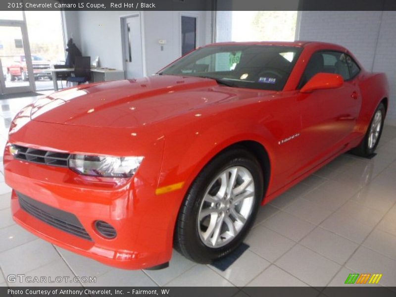 Red Hot / Black 2015 Chevrolet Camaro LS Coupe