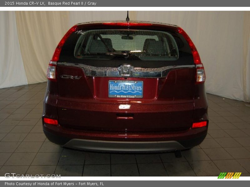 Basque Red Pearl II / Gray 2015 Honda CR-V LX