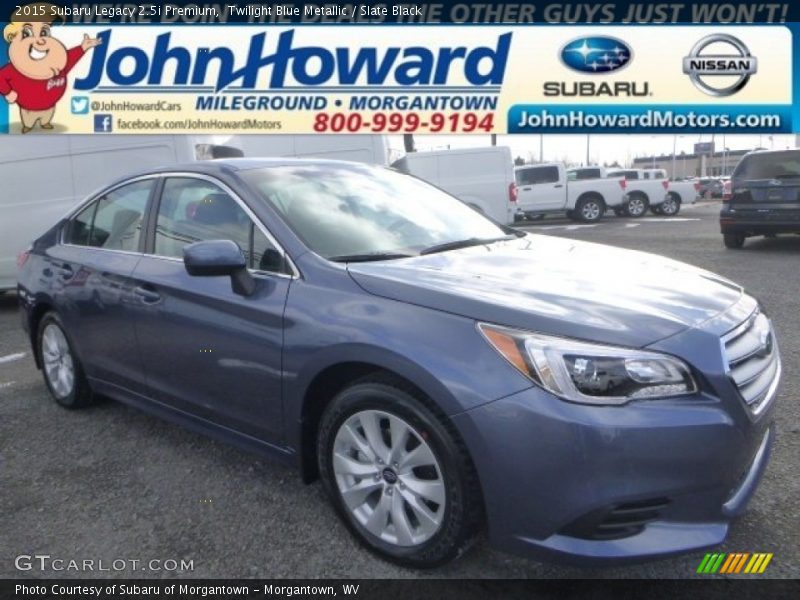 Twilight Blue Metallic / Slate Black 2015 Subaru Legacy 2.5i Premium