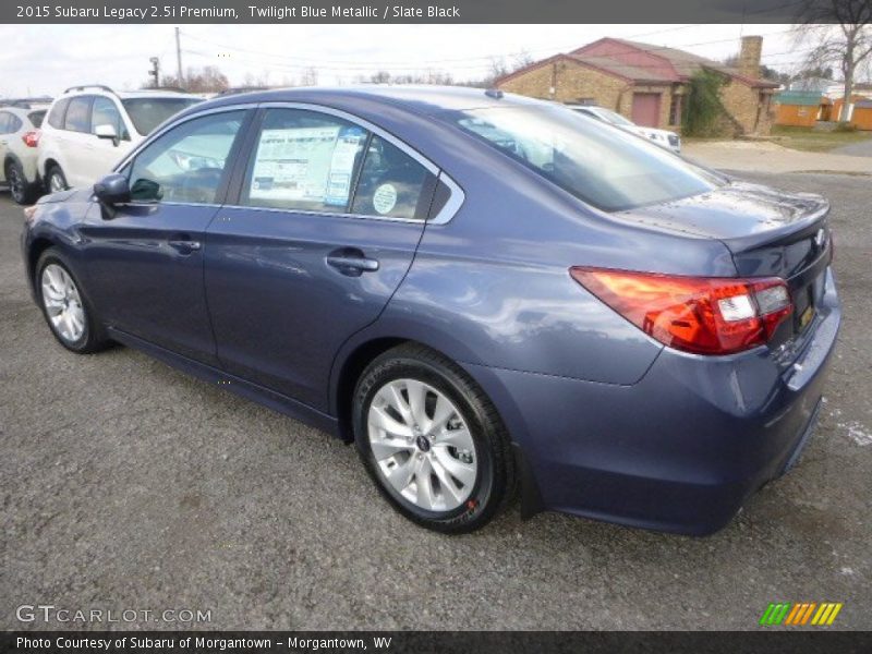 Twilight Blue Metallic / Slate Black 2015 Subaru Legacy 2.5i Premium