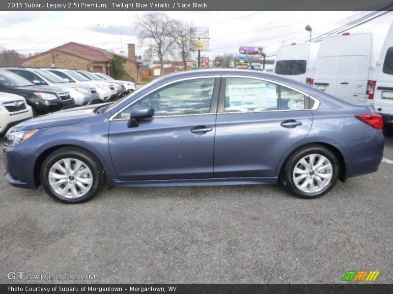 Twilight Blue Metallic / Slate Black 2015 Subaru Legacy 2.5i Premium