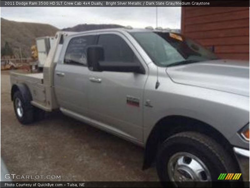 Bright Silver Metallic / Dark Slate Gray/Medium Graystone 2011 Dodge Ram 3500 HD SLT Crew Cab 4x4 Dually