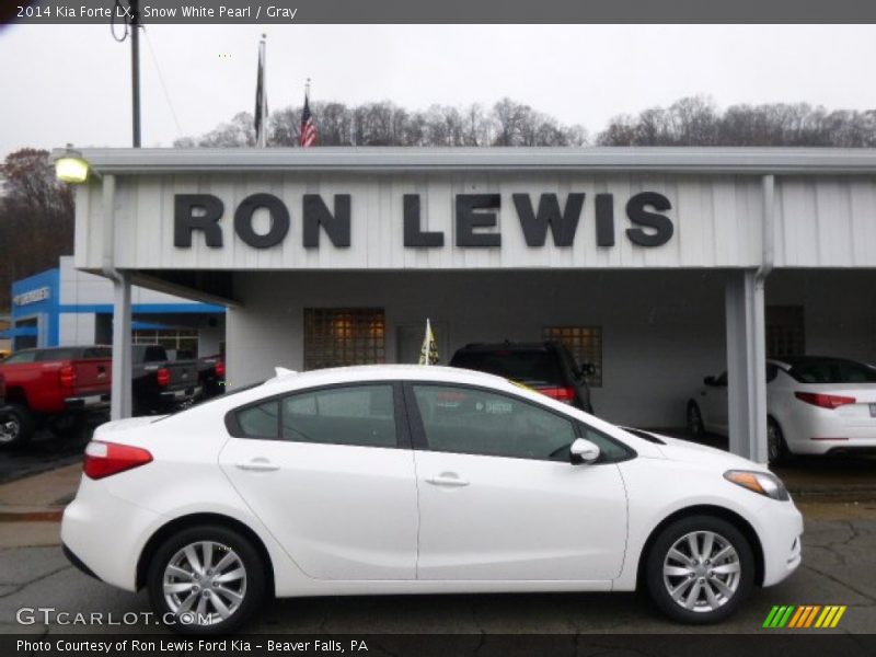 Snow White Pearl / Gray 2014 Kia Forte LX
