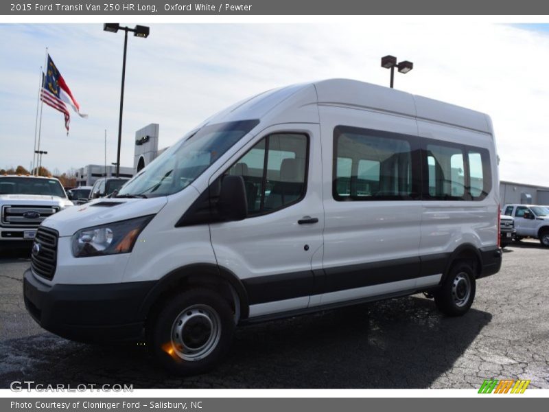 Oxford White / Pewter 2015 Ford Transit Van 250 HR Long