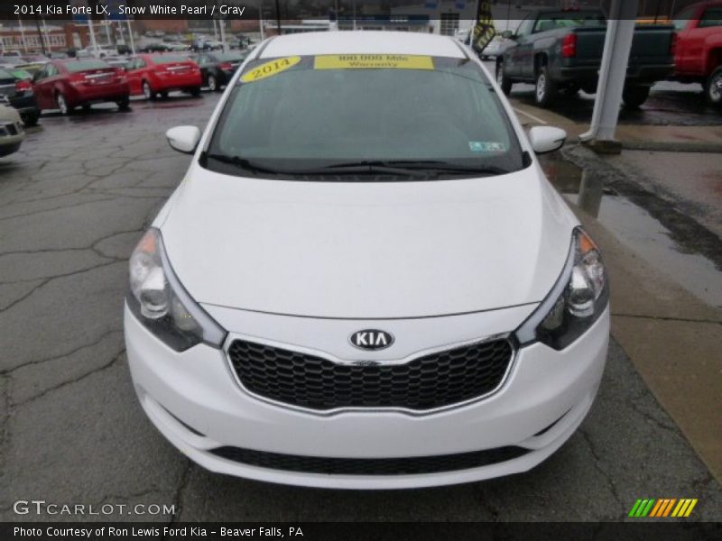 Snow White Pearl / Gray 2014 Kia Forte LX