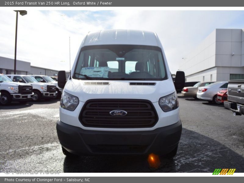 Oxford White / Pewter 2015 Ford Transit Van 250 HR Long