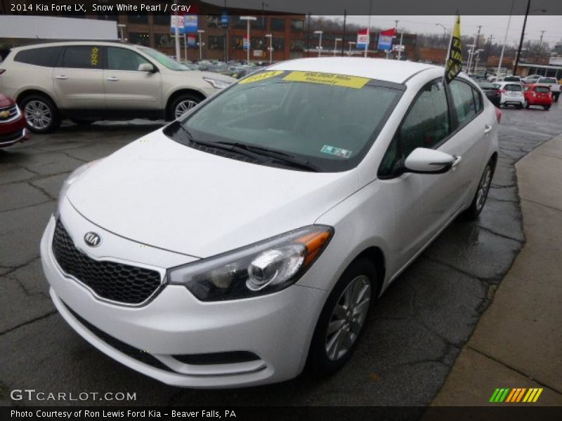 Snow White Pearl / Gray 2014 Kia Forte LX
