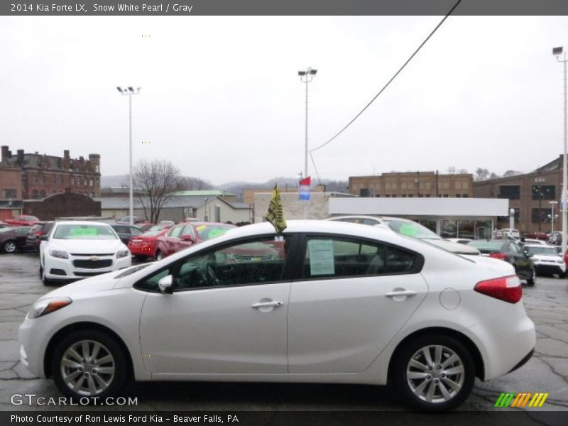 Snow White Pearl / Gray 2014 Kia Forte LX