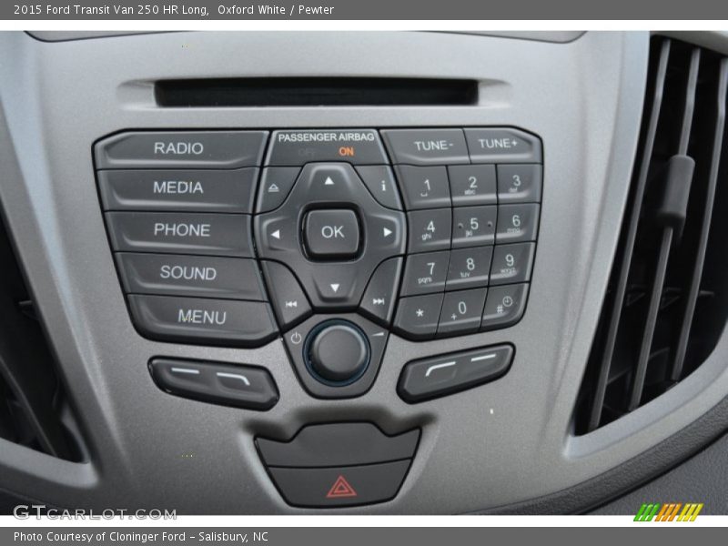 Oxford White / Pewter 2015 Ford Transit Van 250 HR Long