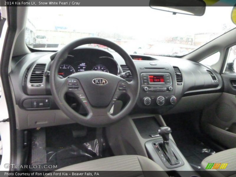 Snow White Pearl / Gray 2014 Kia Forte LX