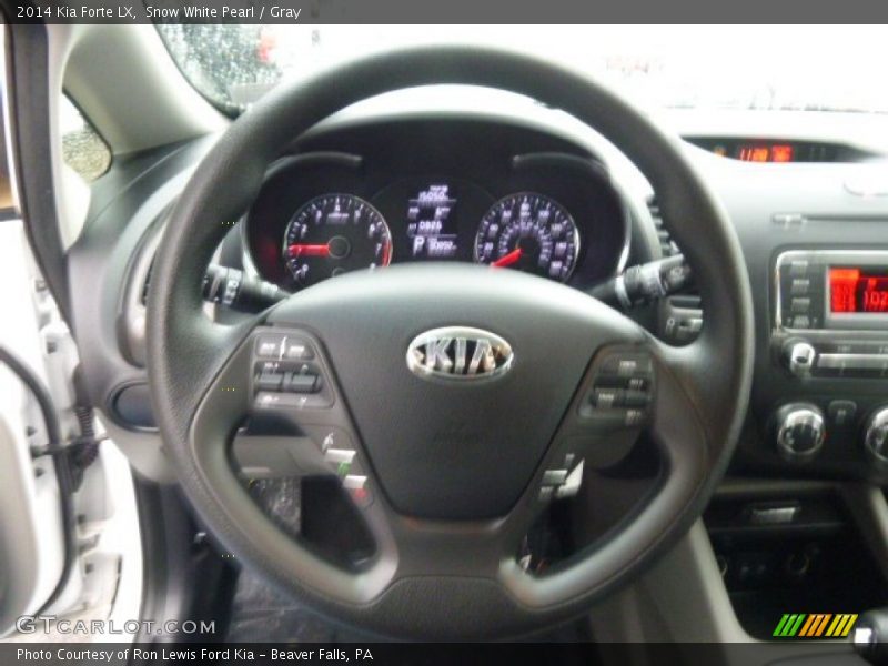 Snow White Pearl / Gray 2014 Kia Forte LX