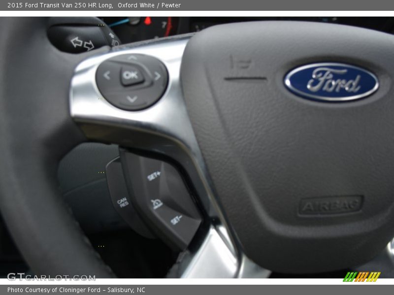 Oxford White / Pewter 2015 Ford Transit Van 250 HR Long