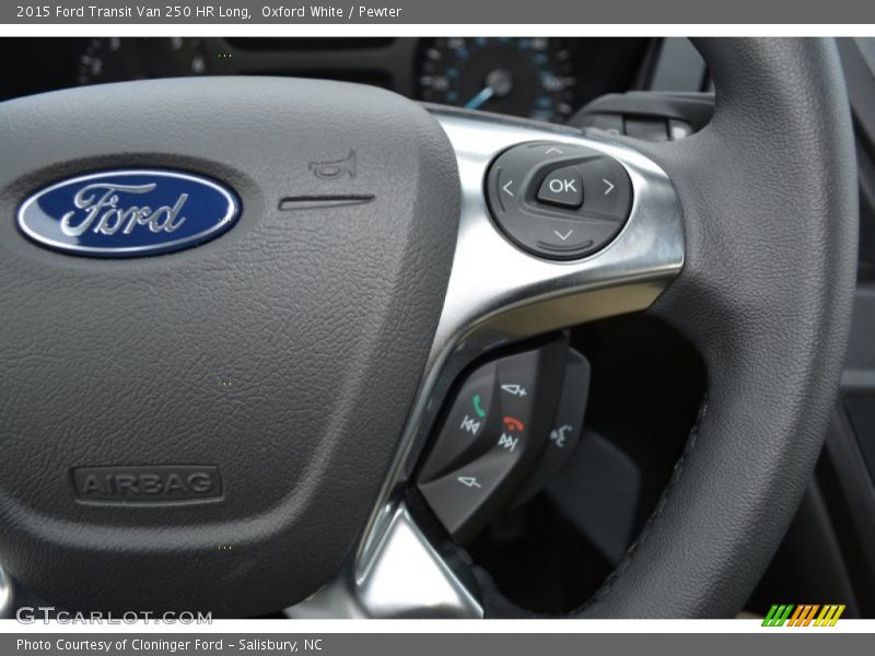 Oxford White / Pewter 2015 Ford Transit Van 250 HR Long