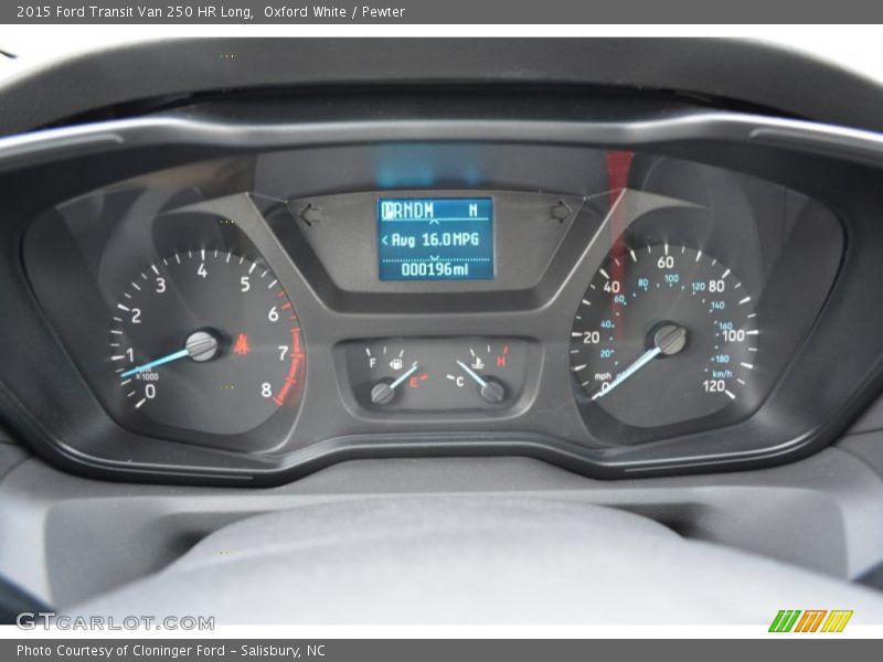 Oxford White / Pewter 2015 Ford Transit Van 250 HR Long