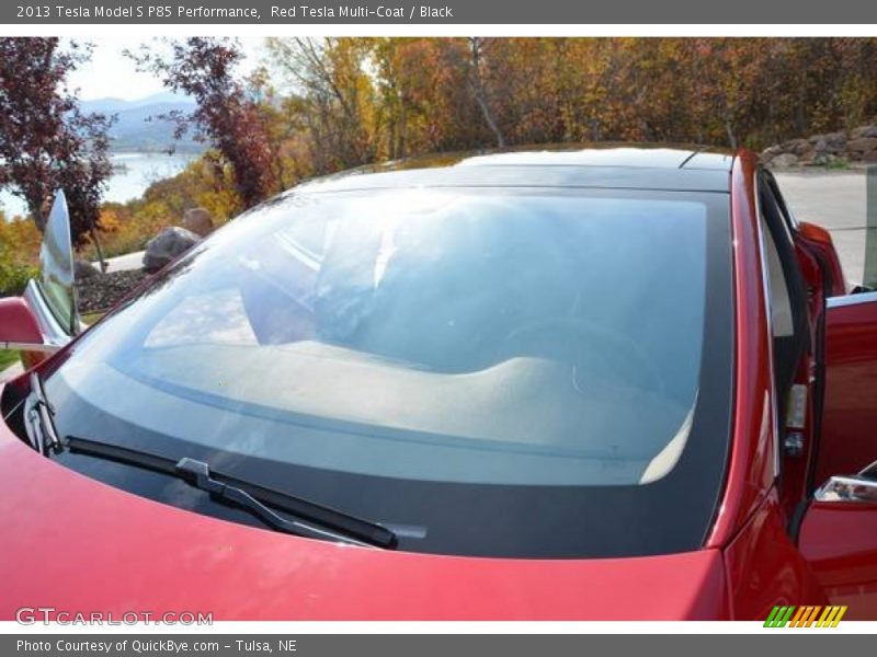 Red Tesla Multi-Coat / Black 2013 Tesla Model S P85 Performance