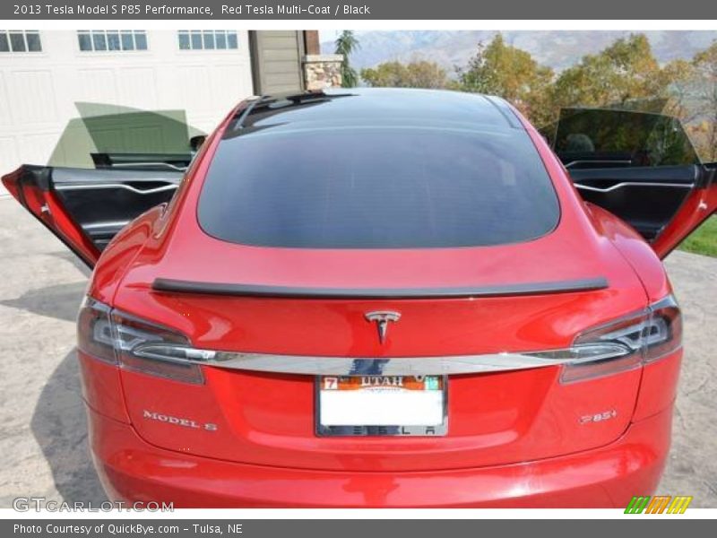Red Tesla Multi-Coat / Black 2013 Tesla Model S P85 Performance