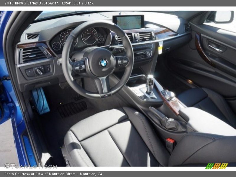 Estoril Blue / Black 2015 BMW 3 Series 335i Sedan