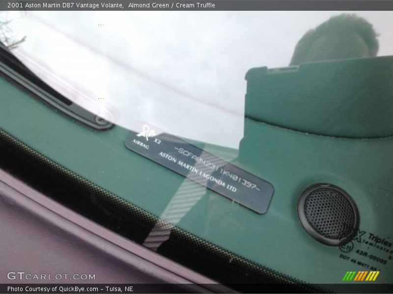 Almond Green / Cream Truffle 2001 Aston Martin DB7 Vantage Volante