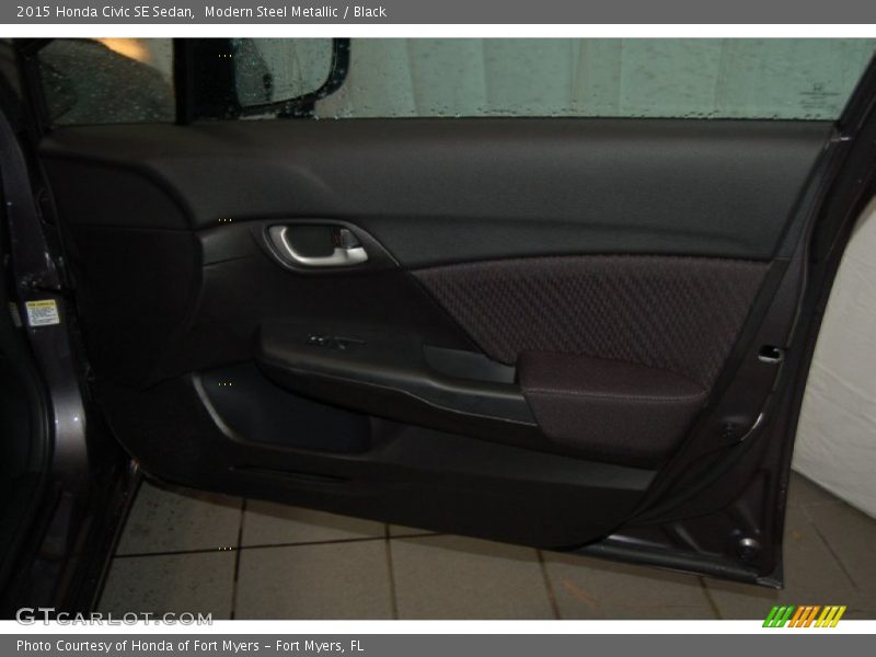 Modern Steel Metallic / Black 2015 Honda Civic SE Sedan