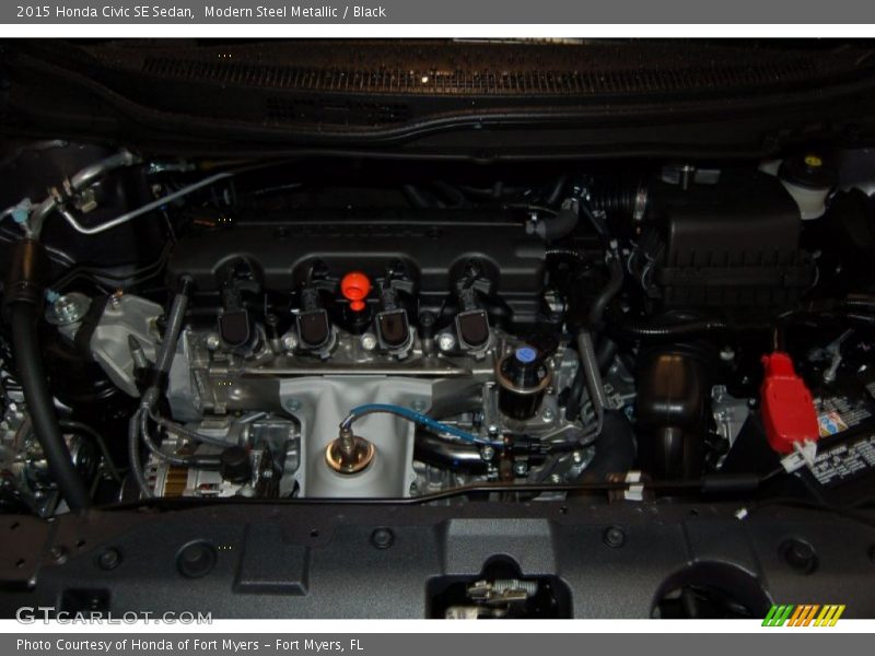 Modern Steel Metallic / Black 2015 Honda Civic SE Sedan