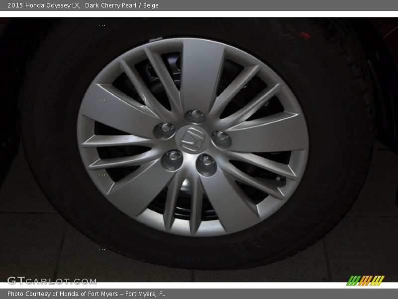 Dark Cherry Pearl / Beige 2015 Honda Odyssey LX