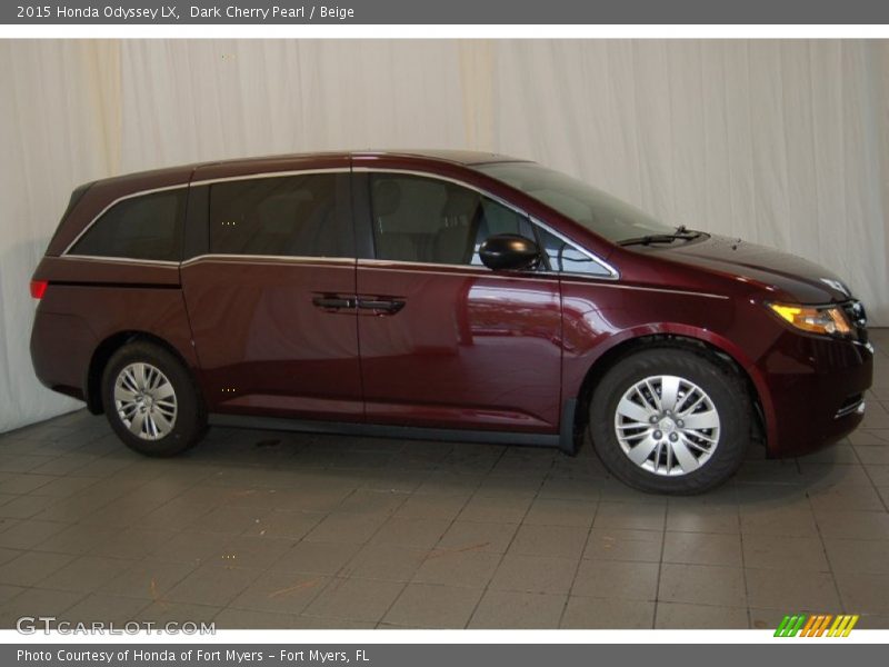 Dark Cherry Pearl / Beige 2015 Honda Odyssey LX