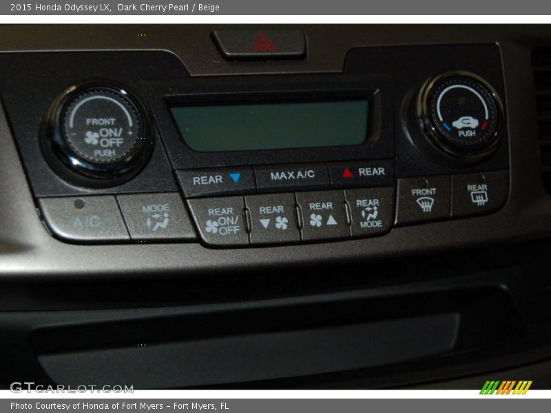 Dark Cherry Pearl / Beige 2015 Honda Odyssey LX