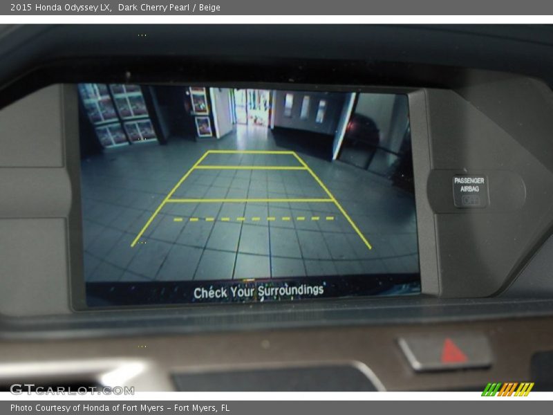 Dark Cherry Pearl / Beige 2015 Honda Odyssey LX