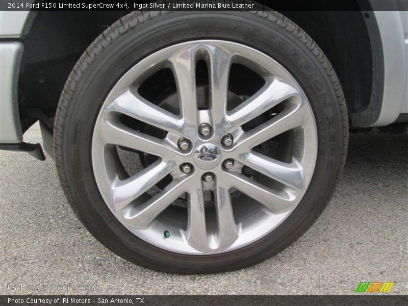 Ingot Silver / Limited Marina Blue Leather 2014 Ford F150 Limited SuperCrew 4x4