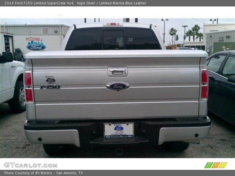 Ingot Silver / Limited Marina Blue Leather 2014 Ford F150 Limited SuperCrew 4x4