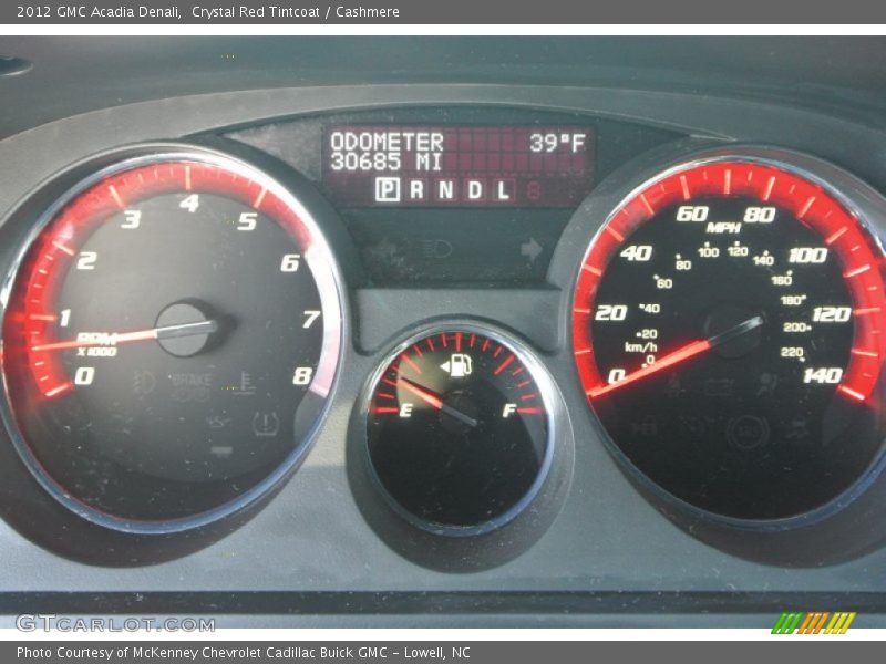 Crystal Red Tintcoat / Cashmere 2012 GMC Acadia Denali