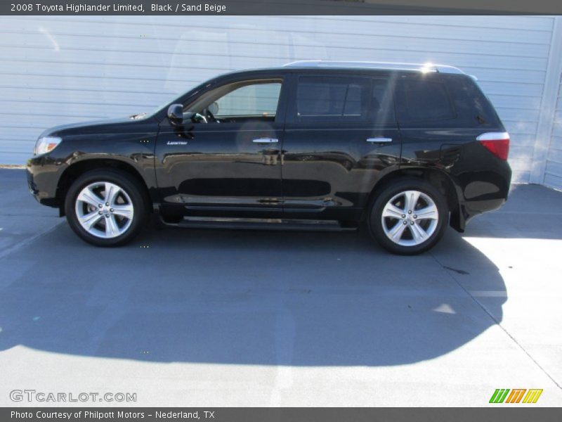 Black / Sand Beige 2008 Toyota Highlander Limited