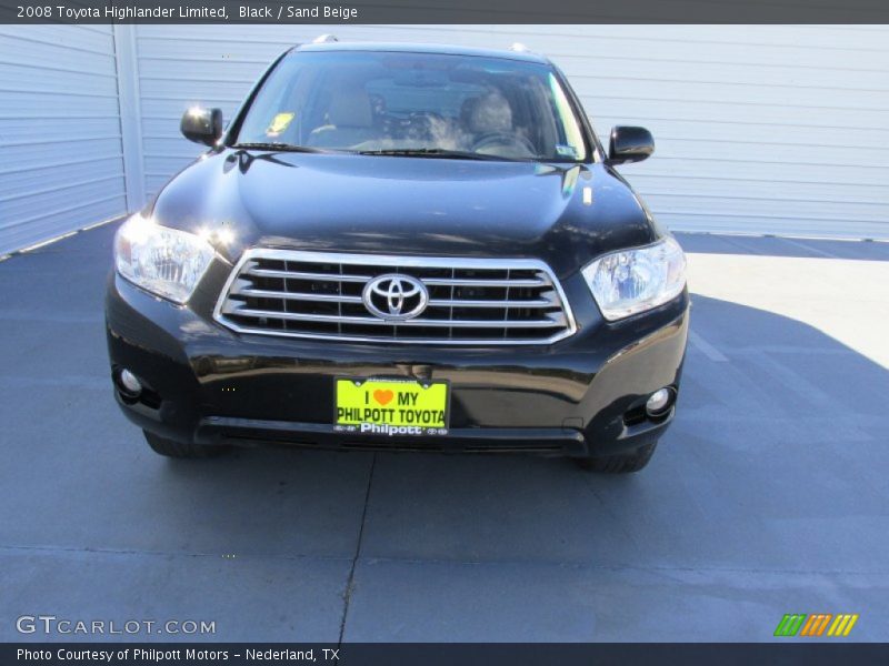 Black / Sand Beige 2008 Toyota Highlander Limited