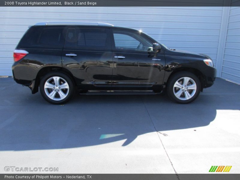Black / Sand Beige 2008 Toyota Highlander Limited