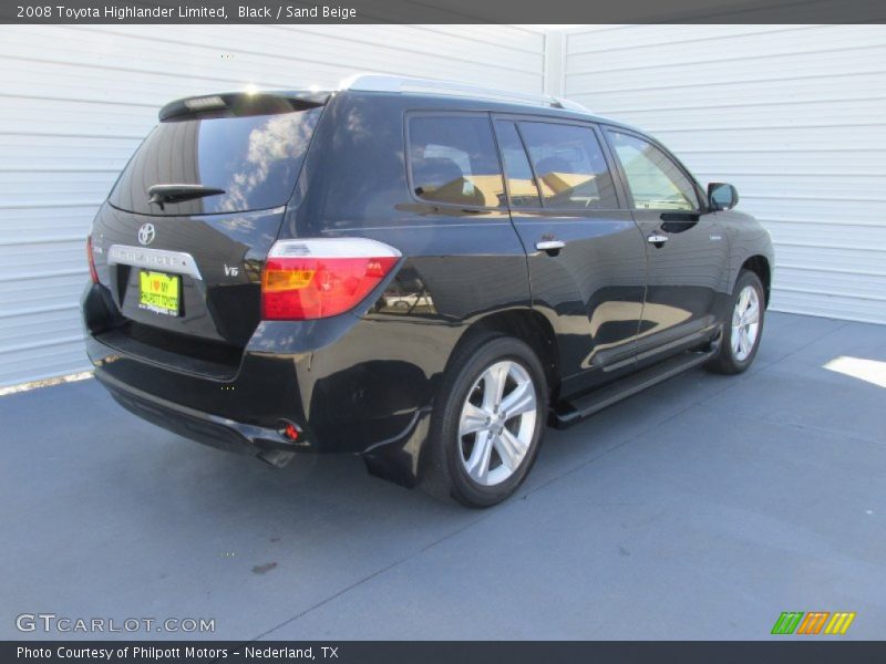Black / Sand Beige 2008 Toyota Highlander Limited