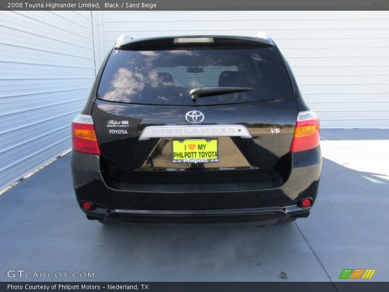 Black / Sand Beige 2008 Toyota Highlander Limited
