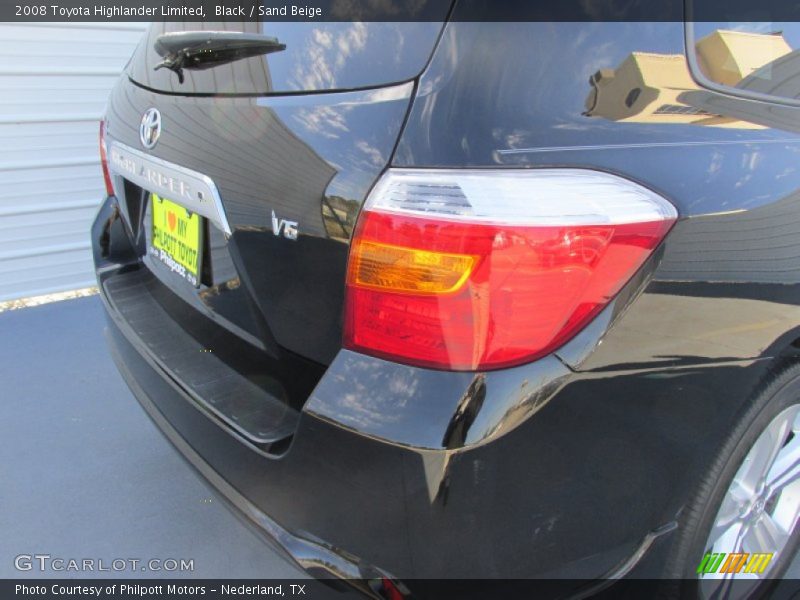 Black / Sand Beige 2008 Toyota Highlander Limited