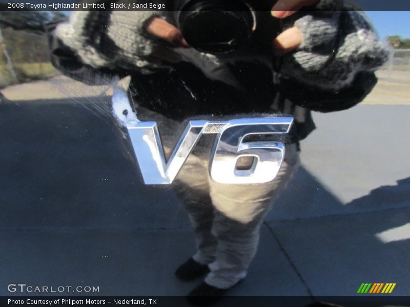 Black / Sand Beige 2008 Toyota Highlander Limited