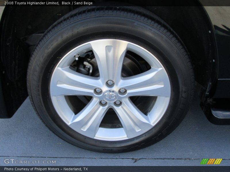 Black / Sand Beige 2008 Toyota Highlander Limited