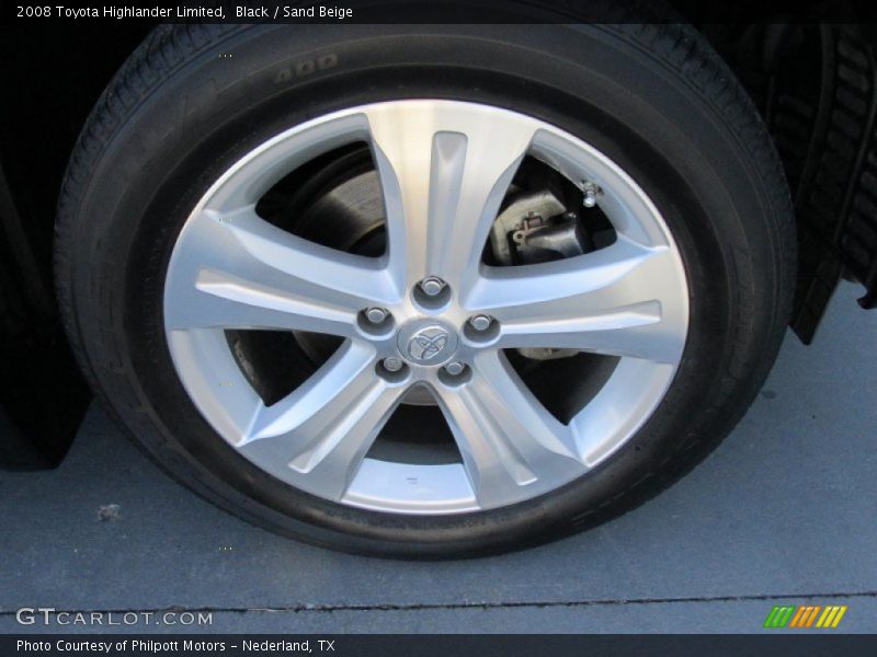 Black / Sand Beige 2008 Toyota Highlander Limited